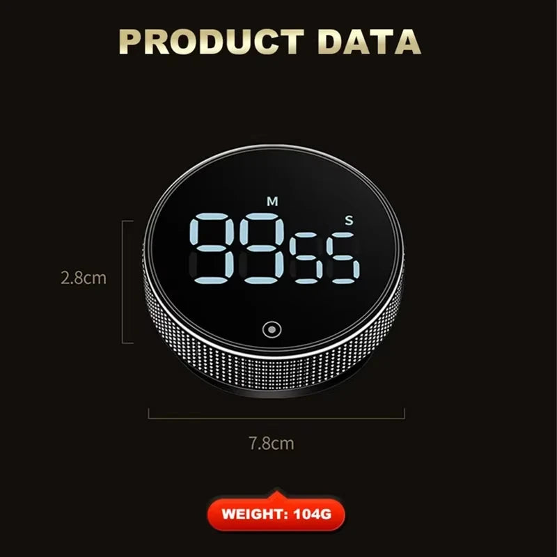 Magnetic Productivity Timer Digital Timer Manual Countdown Rotary Timer Mechanical Cooking Timer Cooking Shower Stopwatch