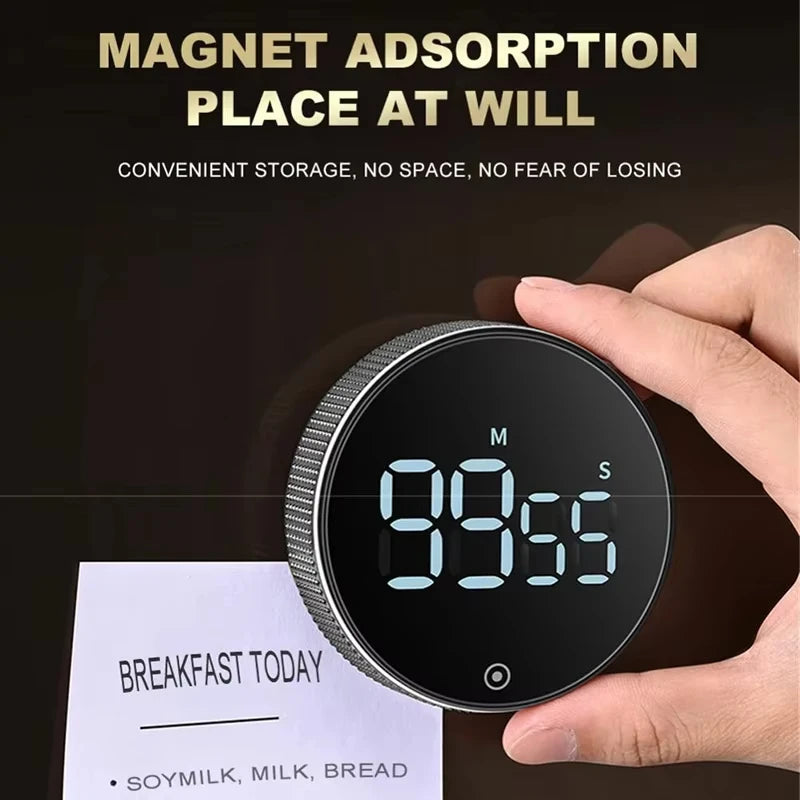 Magnetic Productivity Timer Digital Timer Manual Countdown Rotary Timer Mechanical Cooking Timer Cooking Shower Stopwatch