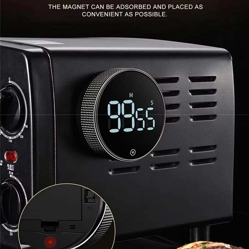 Magnetic Productivity Timer Digital Timer Manual Countdown Rotary Timer Mechanical Cooking Timer Cooking Shower Stopwatch